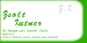 zsolt kutner business card